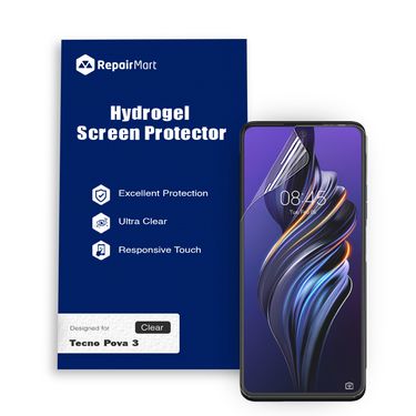Tecno Pova 3 Compatible Premium Hydrogel Screen Protector With Full Coverage Ultra HD